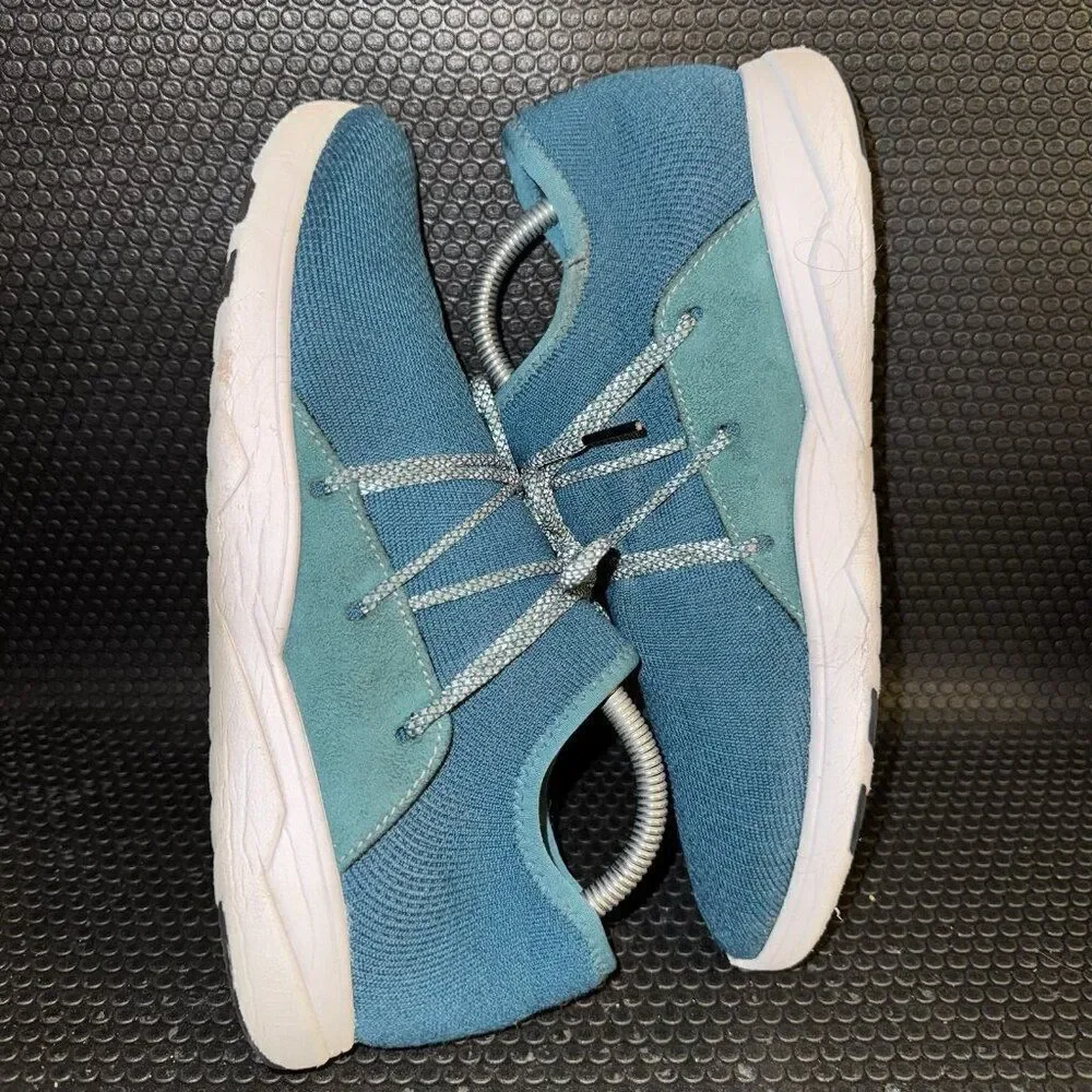 Vessi Cityscape Classic Teal Blue Knit Lace Up Comfort Shoes Womens Size 10